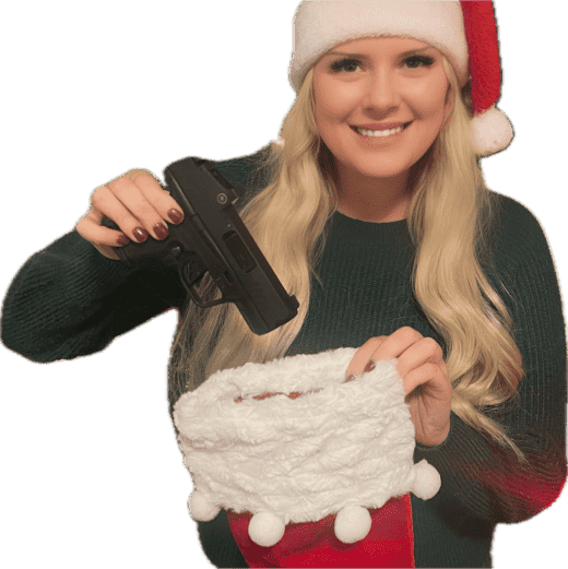 Kimber going into a stocking