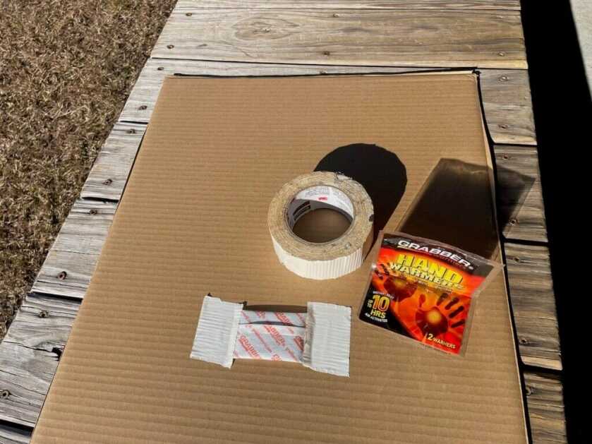 3 - Heating Seeking Optic: Sight Mark Wraith Mini Thermal Cardboard with handwarmers and tape
