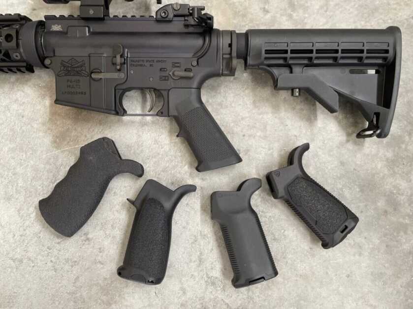 AR15 pistol gripa layed out