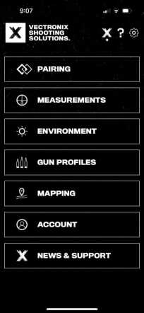 rangefinder main menu