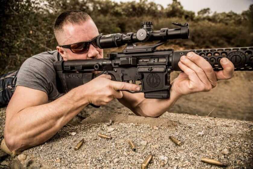 Shooter using AR with Thordsen Stock