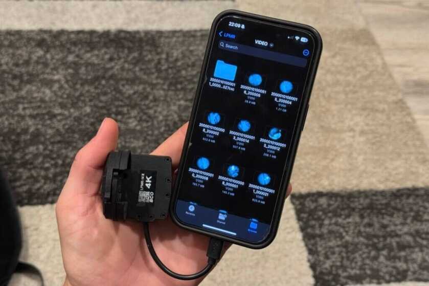 phone with LPMR-X app