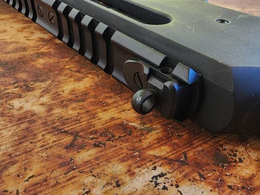 iron sights on lever-action dark marlin 336