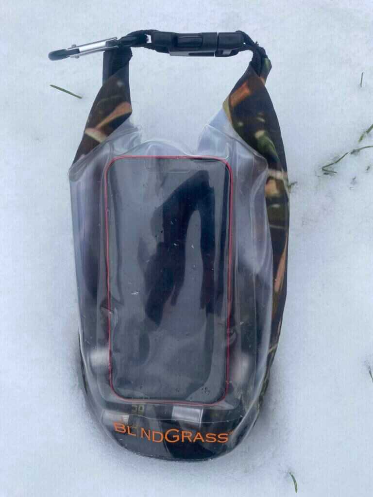 dryshell bag in the snow