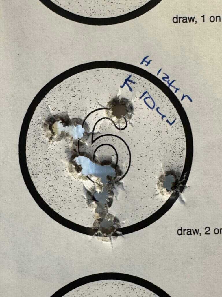 Target with series of holes in it