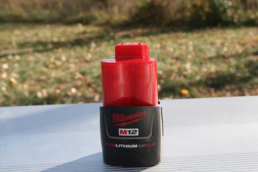 Milwaukee M12 2.0 Ah battery used to power Axis heated vest for extended run time
