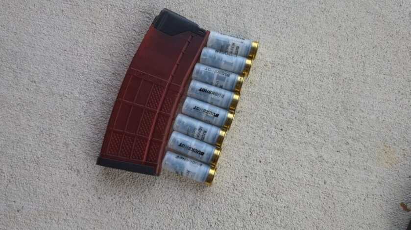 Shotgun ammo with ar magazine