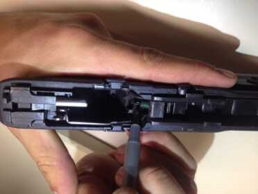 The trigger return spring. After installing the competition spring which is advertised at 4 lbs, Author opted for the heavier green return spring giving a more crisp break and reset.
