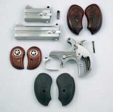 Disassembled with an extra barrel and grips. Lots of ways to customize it for your own purpose.
