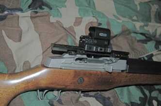 Testing the Meopta M-RAD Sight The Meopta M-RAD and the mini 14 made a well proportioned pair.
