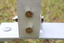 Bolts – My immediate reaction on receiving this target was that the bolts were extremely exposed to errant shots, which always happen.  