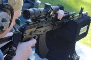 AK-47 Hog Blaster - The Ultimate Counter Insurgency Weapon Sighting in the Accupoint at 50 yards is easy enough to do with a simple brace