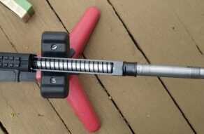 Affordable Gobbler Guns and Gear: Tristar's Raptor ATAC—New Shotgun Review The gas piston drives the action arms back to eject the spent round and cock the hammer. The recoil spring drives the action arms forward to chamber the next round and lock the bolt in battery.