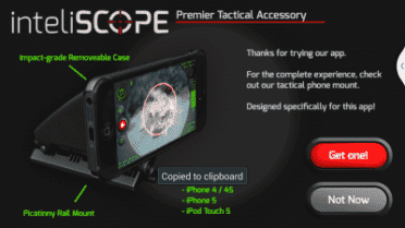 The app for IntelliSCOPE can be found in your Google Play store, or Apple Store.  Spell it with on "l". 
