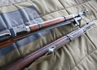 This is the M44 with the bayonet folded. 