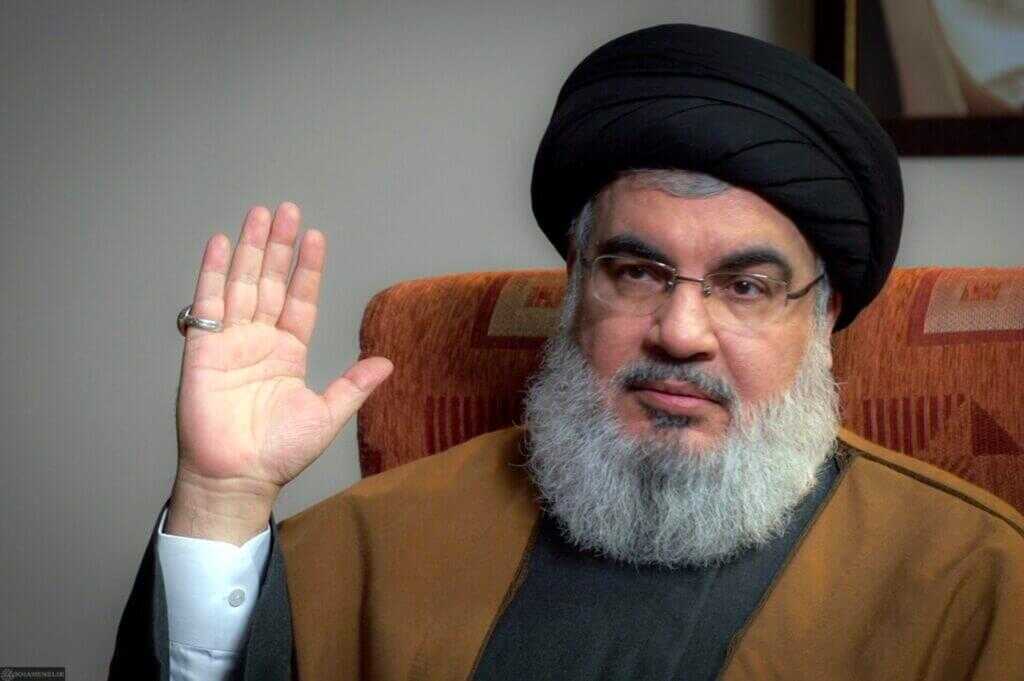 Hassan Nasrallah photo used to illustrate Hezbollah leadership during and after the 1980s