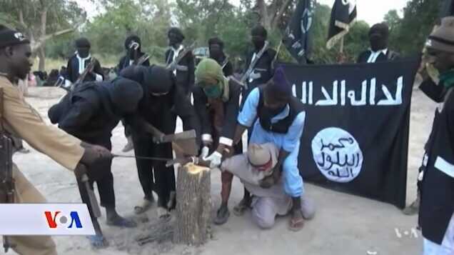 man about to get his hand chopped off