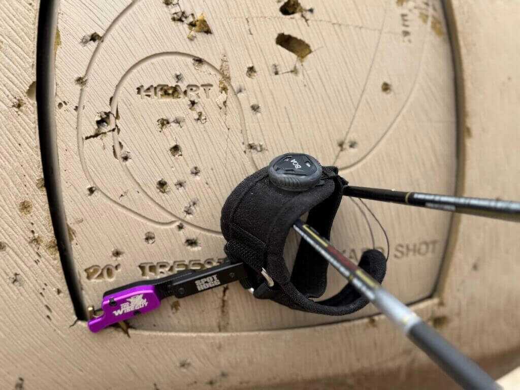 up close of target. index-finger release