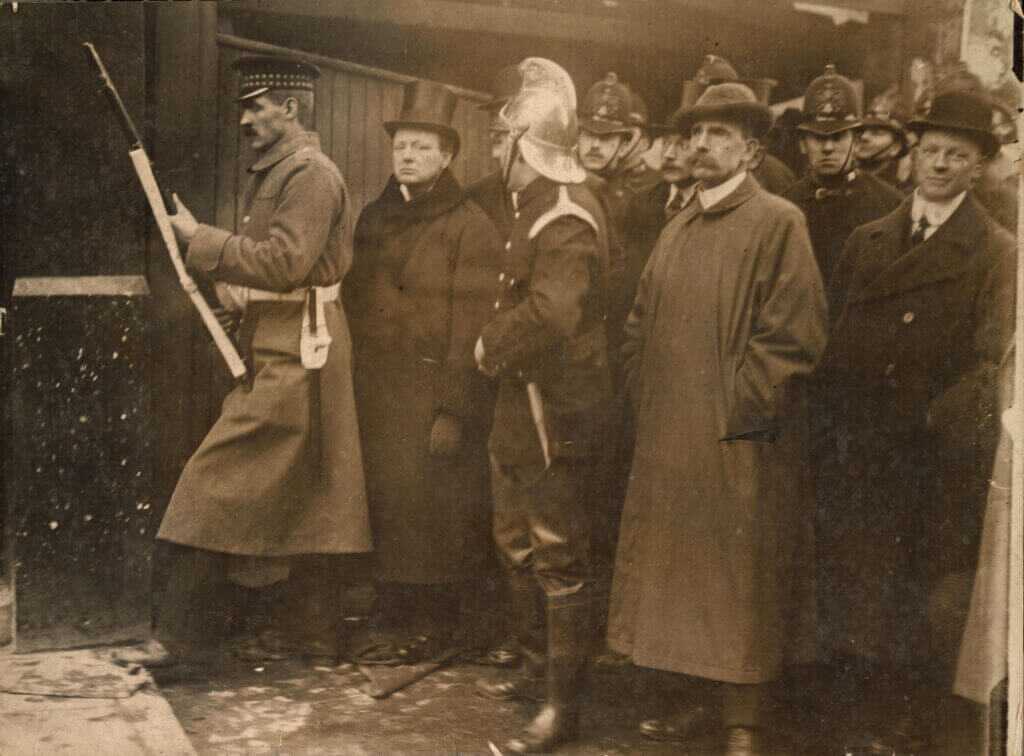 lots of men in old photo