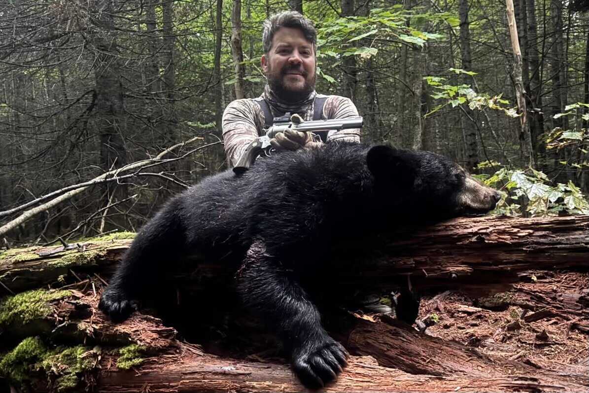 Maine black bear handgun hunt camp setup and travel image from the HHI bear hunt