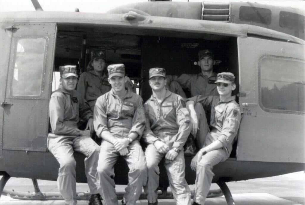 US Army Air Corps flight school class photo with author on right; training era image