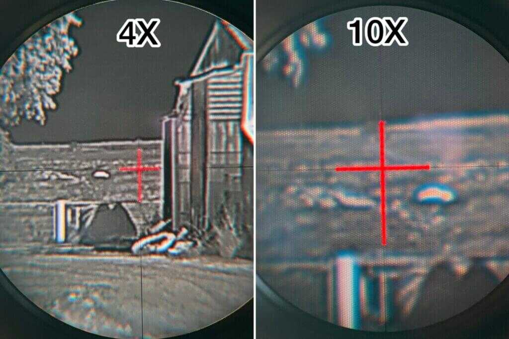 Vortex Razor 4-24x44 used with iRay RH25V2 clip-on thermal showing visible reticle through thermal setup