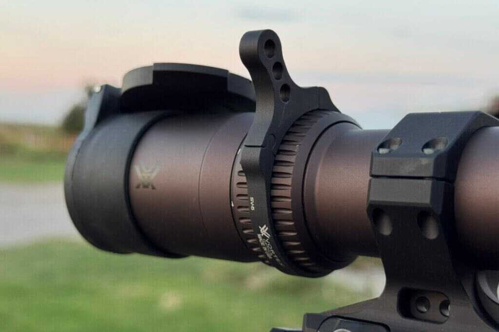 Throw lever included with the Vortex Razor HD Gen III 4-24x44 FFP magnification ring