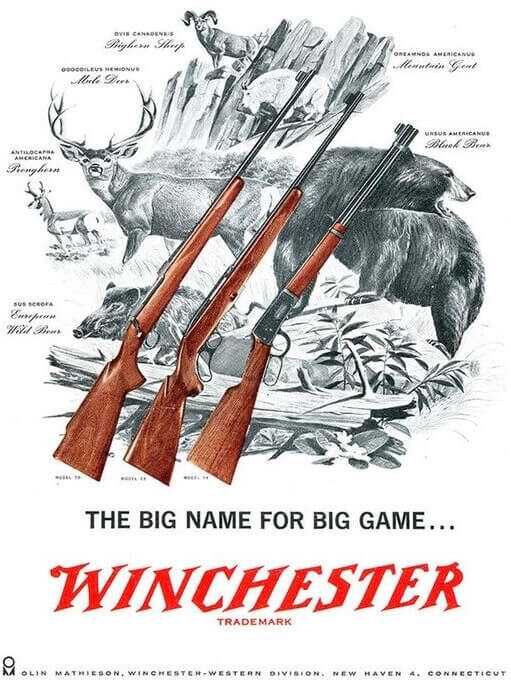 Three classic pre-64 Winchester rifles showing Old School Cool hunting heritage