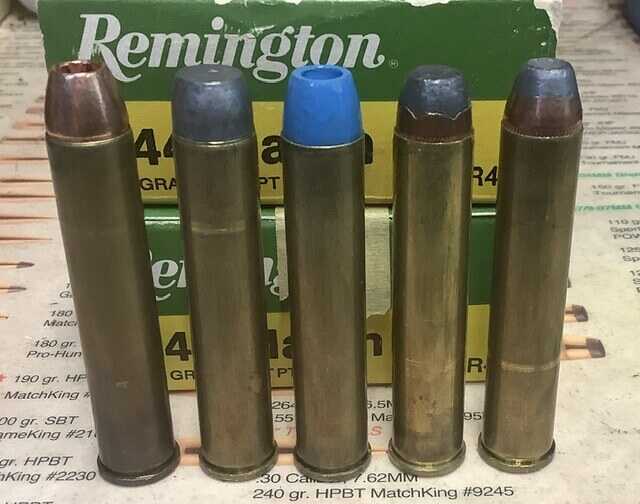 Marlin 444 Trapper bullet comparison including Barnes, hard cast, powder coated HP, Remington, and Fury bullets