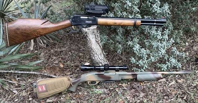 .444 Marlin Trapper and Remington 760 old-school hunting rifles ready for field use