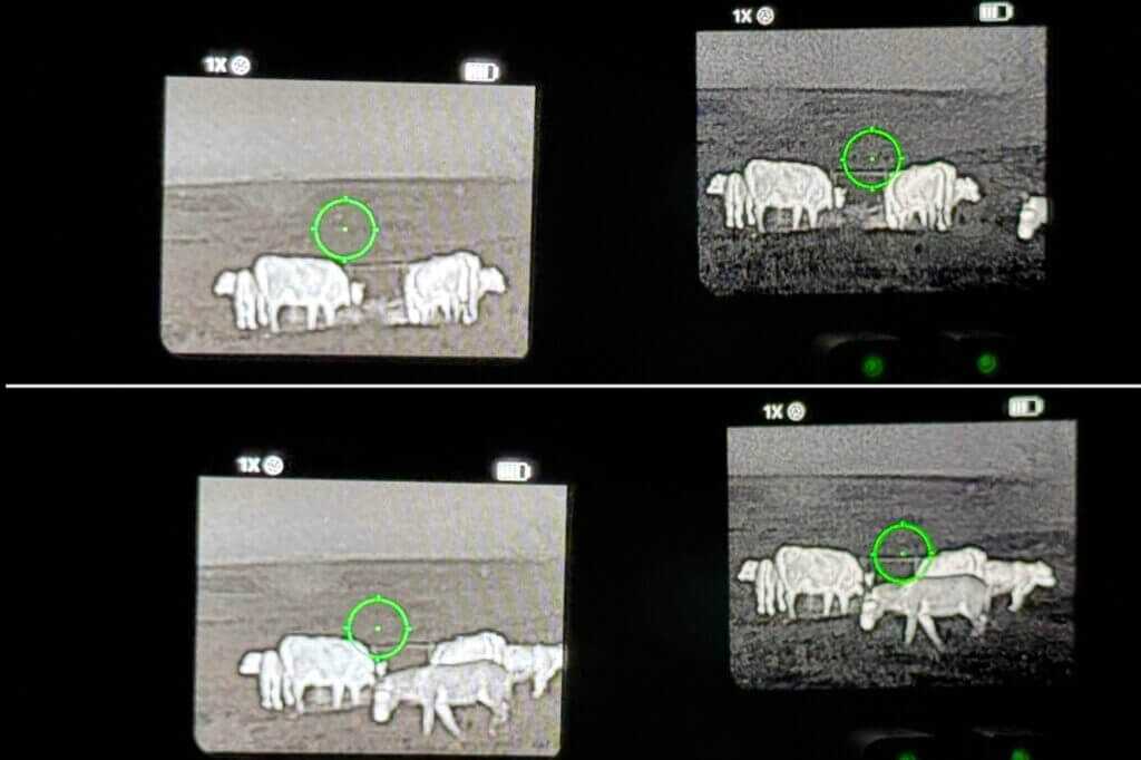Thermal images captured with FMP13 left and FML19 right showing clarity difference