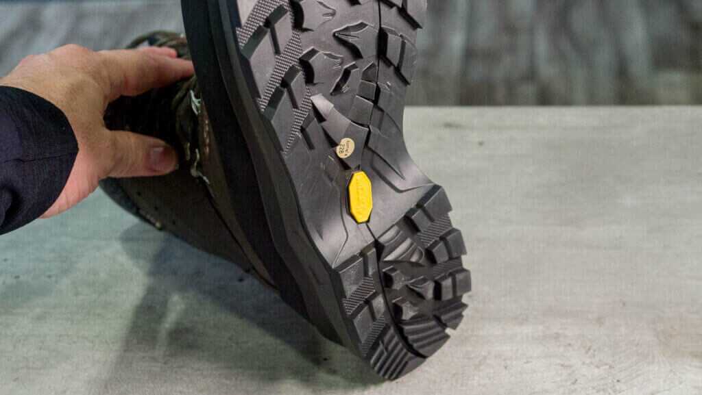 Close up of the vibram sole.
