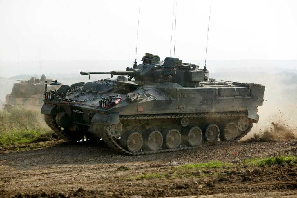 FV510 Warrior infantry fighting vehicle showcasing mobility firepower and urban assault capability