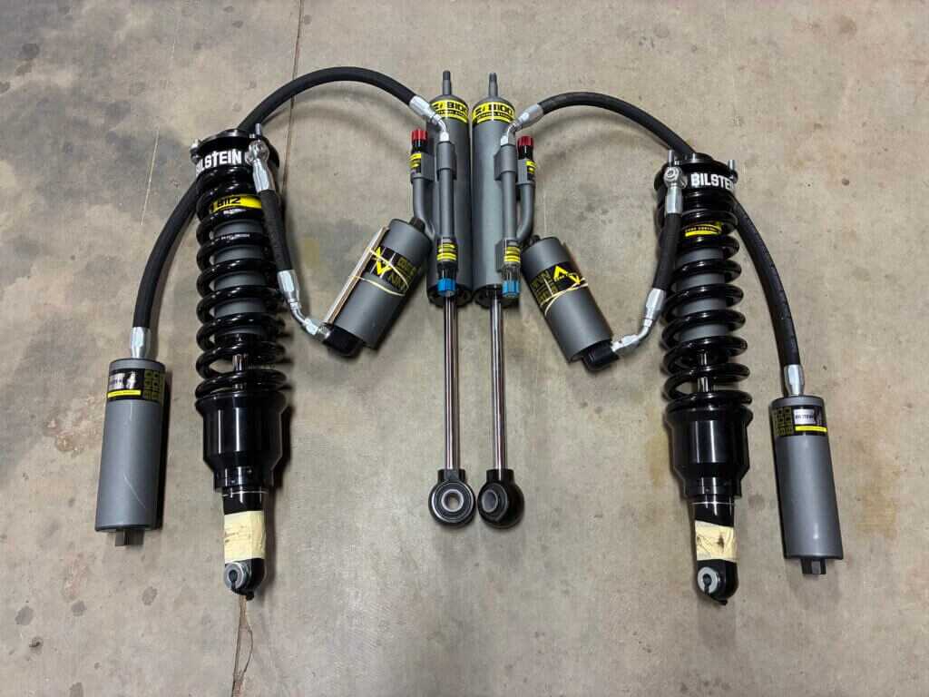 Bilstein 8112 Zone Control CR shocks ready for a Lexus GX470 off-road hunting build