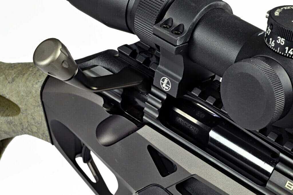 Benelli Lupo Alpha rifle bolt showing short 60-degree throw for fast cycling