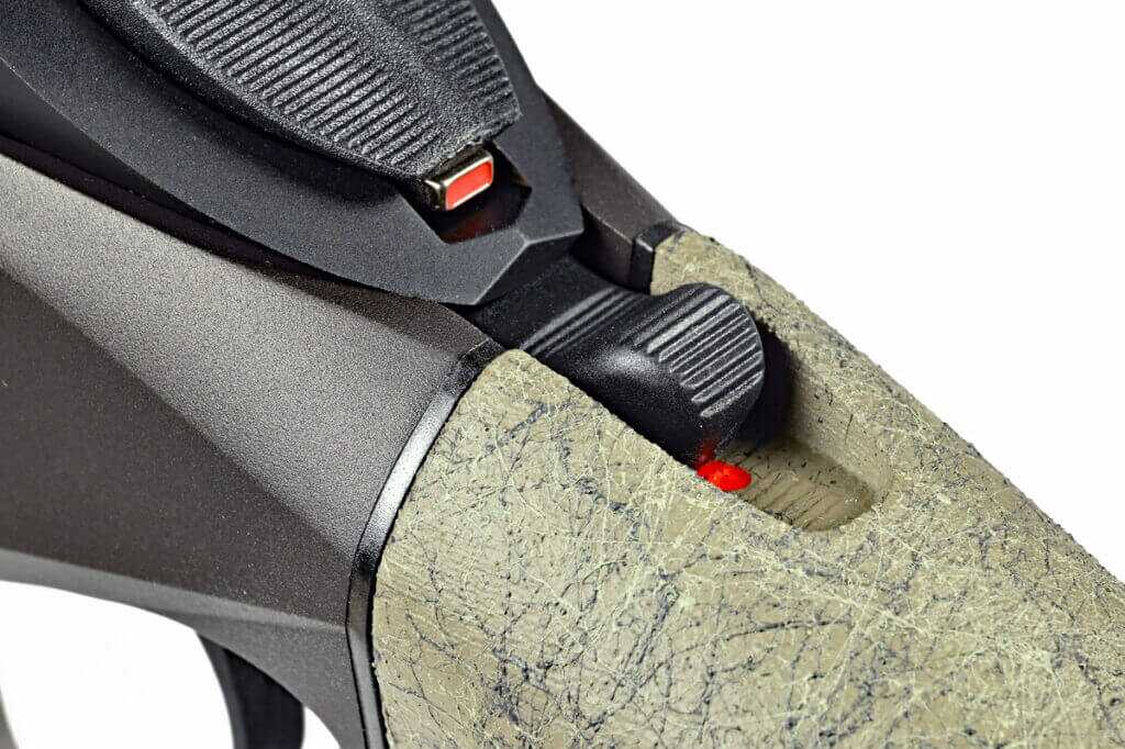 Two-position tang-mounted safety on Benelli Lupo Alpha hunting rifle