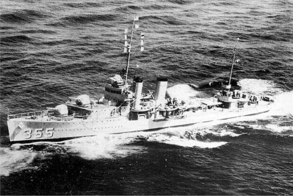 USS Aylwin joining Bull Halsey’s task force after escaping Pearl Harbor under Ensign Stanley Caplan