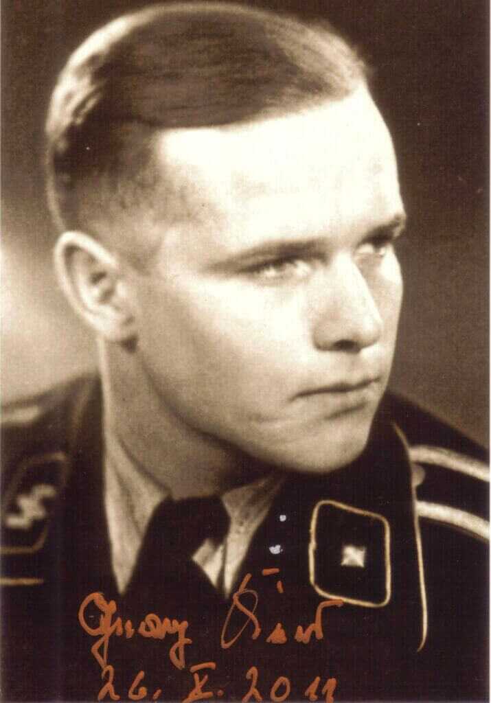 Georg Diers portrait, the Waffen SS tank commander tied to Germany's last operational Tiger tank in Berlin