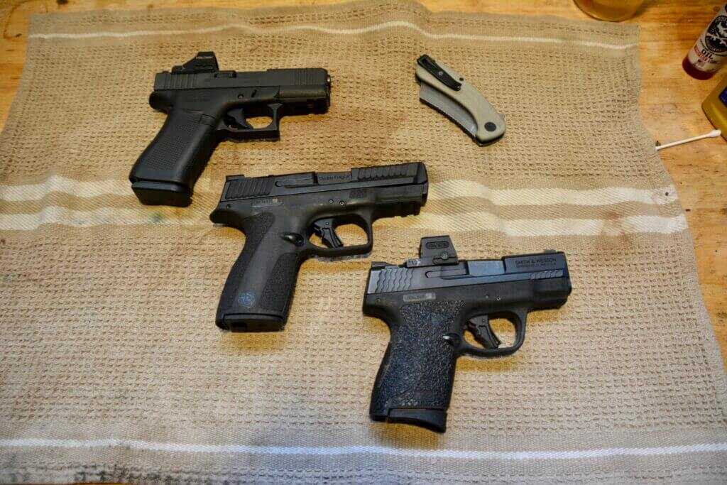 Top left to Bottom Right: Glock 43X, Shield X, Shield PLus