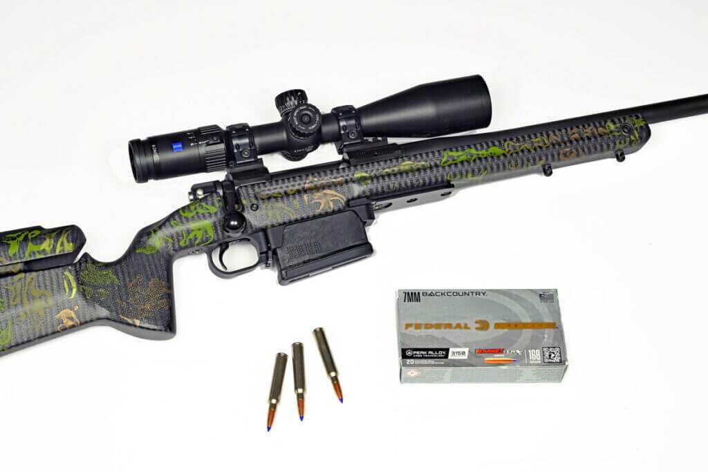 Geissele King Hunter 7mm Backcountry rifle with Federal ammunition and Zeiss Conquest scope