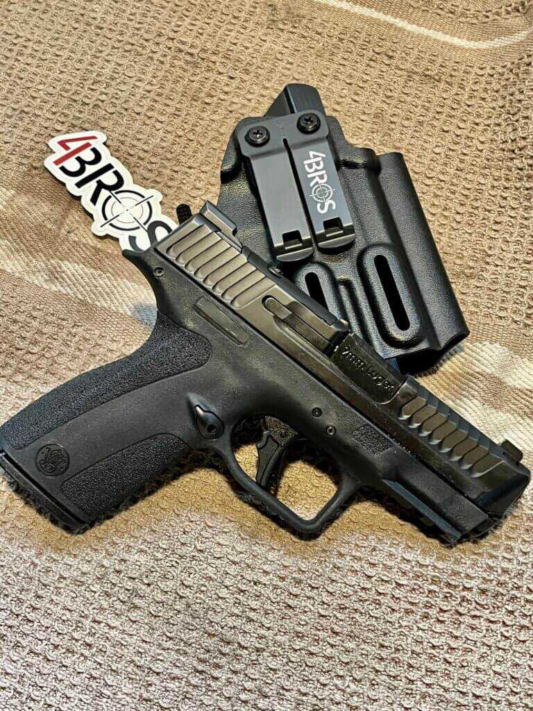 Smith & Wesson M&P Shield X micro 9mm pistol shown in profile with slim carry-friendly frame