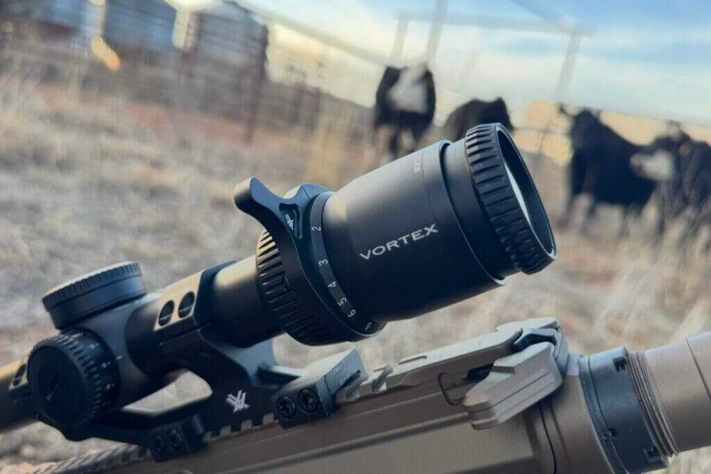 Rear diopter on the Vortex Strike Eagle 1-10x24 that needs adjustment past 7x magnification