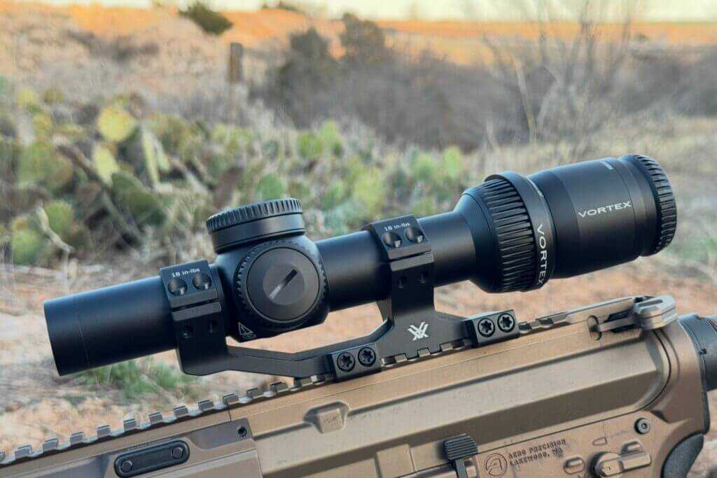 Vortex Strike Eagle 1-10x24 FFP showing forgiving eye box during LPVO testing