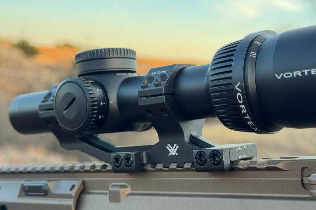 Vortex Sport Cantilever Mount used to install the Strike Eagle 1-10x24 FFP LPVO