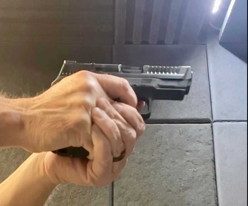 Smith and Wesson Shield X striker fired pistol demonstrating easy shooting characteristics