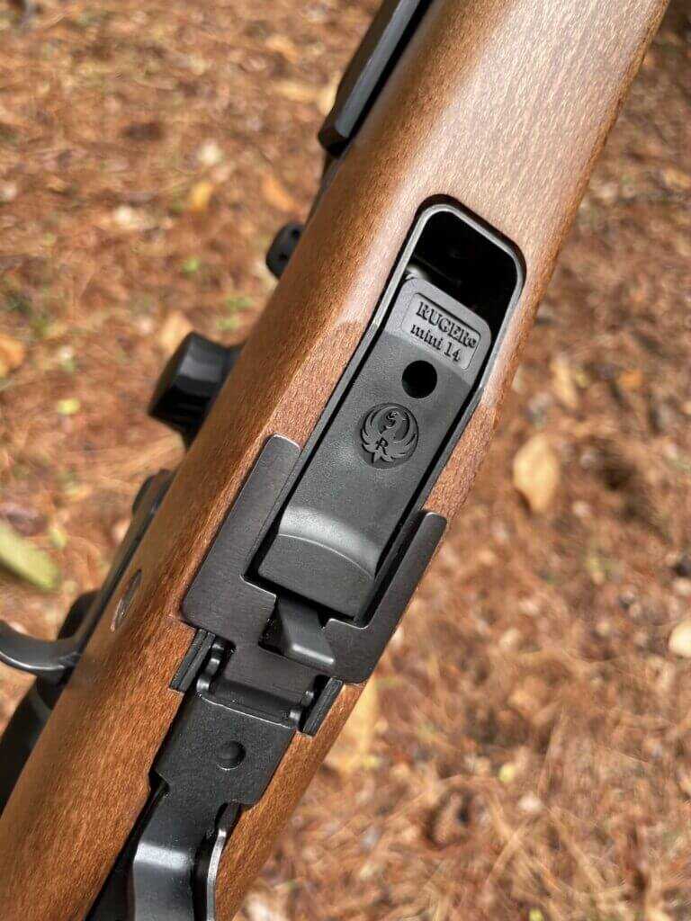 Ruger Mini-14 Ranch rifle with flush-fit 5-round magazine on bench rest