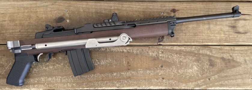 Ruger Mini-14 Ranch with Samson A-TM folding stock and Trijicon RMR red dot