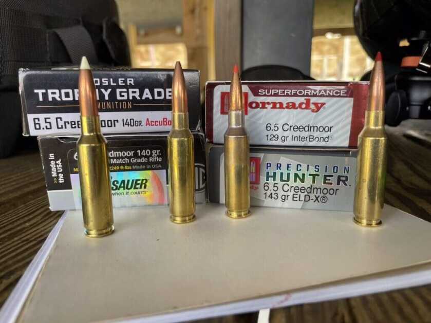 6.5 Creedmoor ammunition from Nosler SIG and Hornady tested in Winchester Model 70 Featherweight