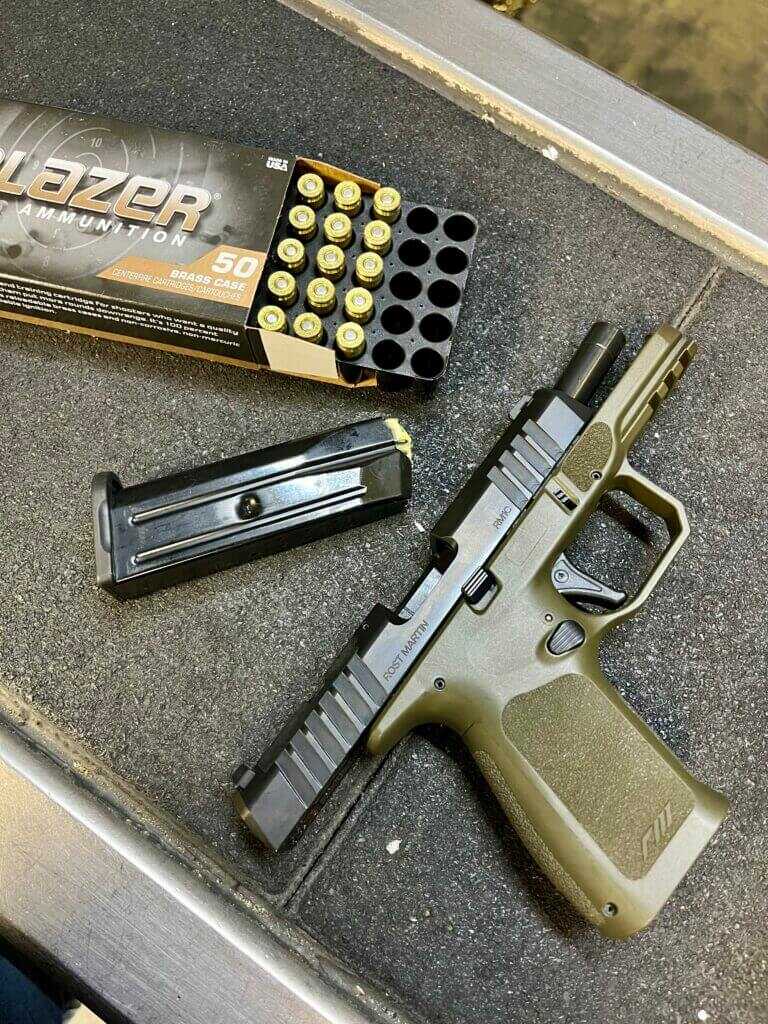 Rost Martin RM1C striker fired Glock alternative pistol on display