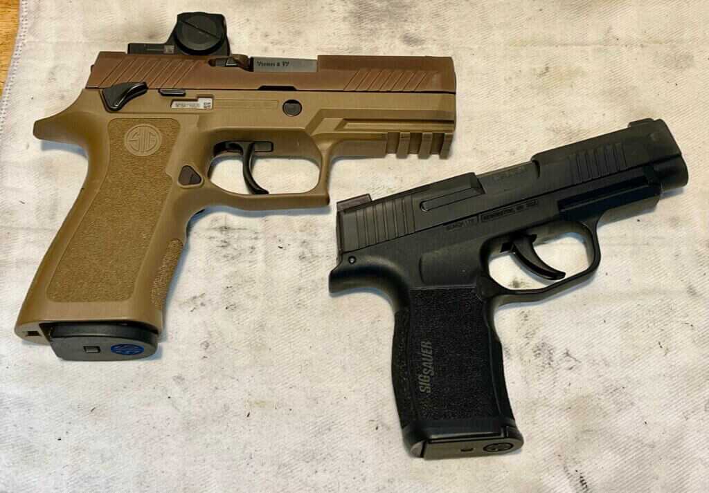 Sig Sauer M18 and P365XL modular striker fired pistols for concealed carry